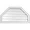 Ekena Millwork Octagonal Top Surface Mount PVC Gable Vent w/ 2"W x 1-1/2"P Brickmould Frame, 32"W x 18"H GVPOT32X1802SF - alternate 1